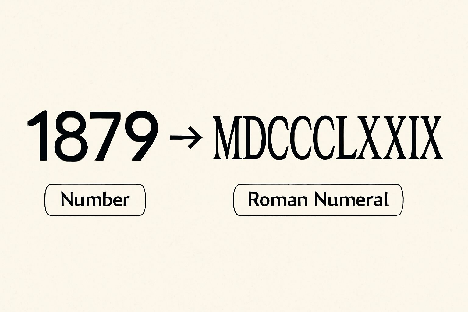 Roman Numerals: 1879