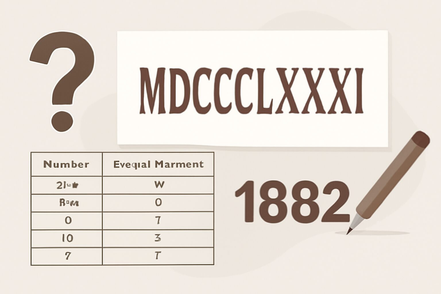 Roman Numerals: 1882