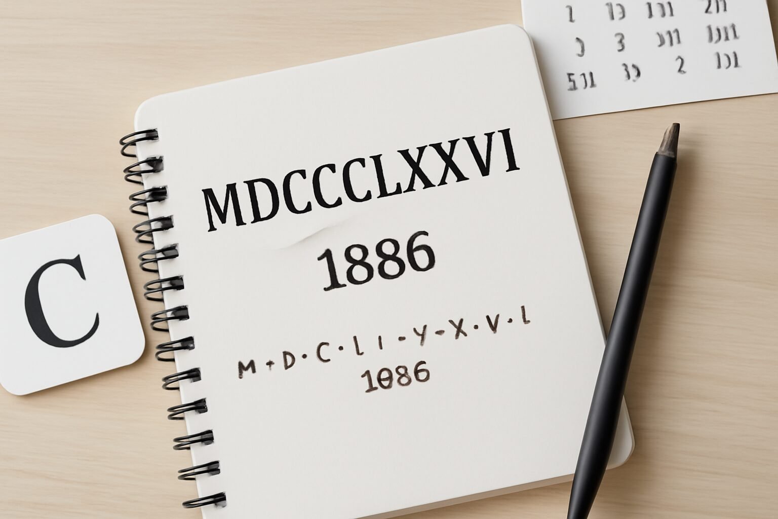 Roman Numerals: 1886