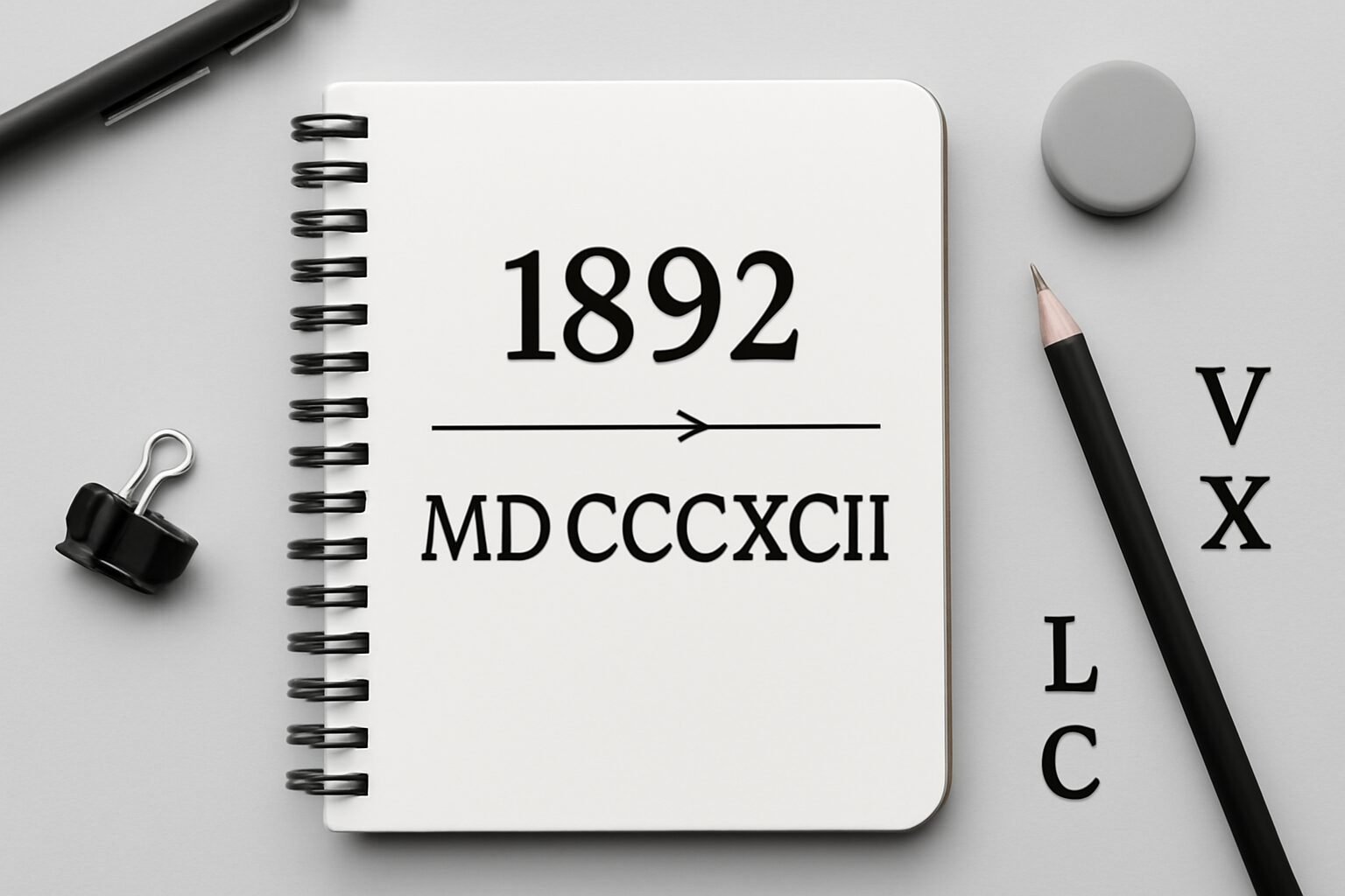 Roman Numerals: 1892