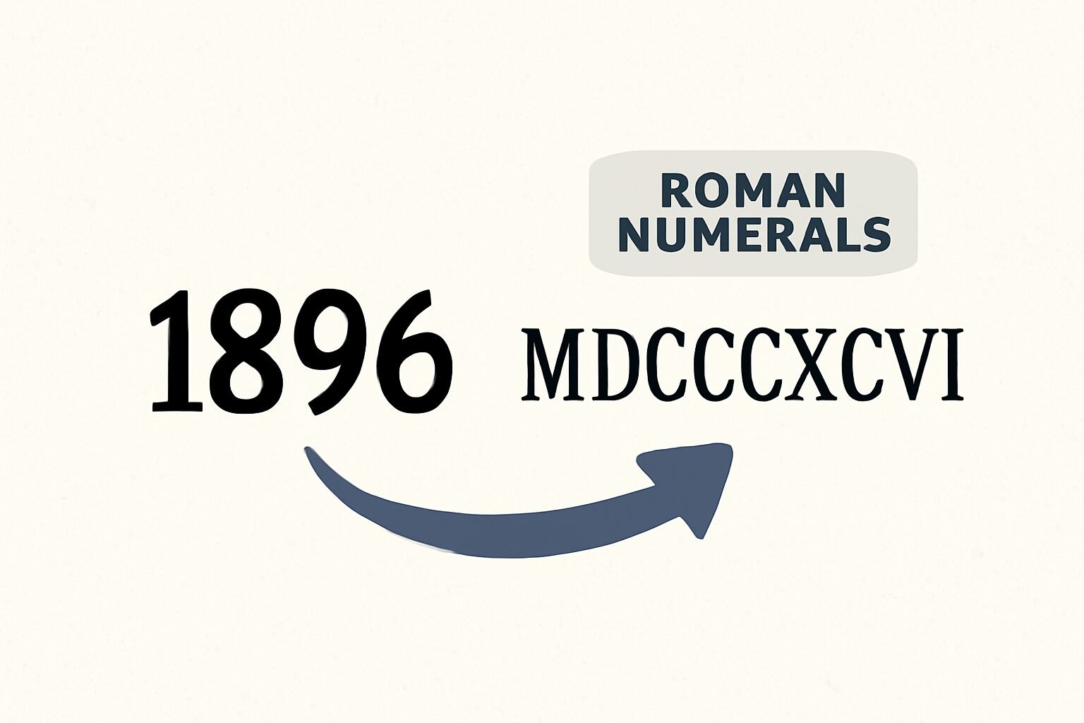 Roman Numerals: 1896