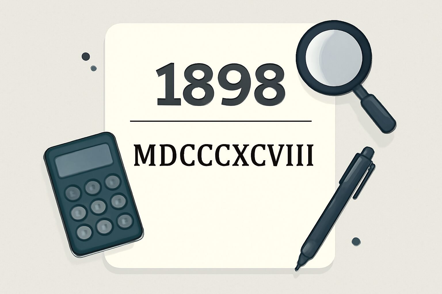 Roman Numerals: 1898