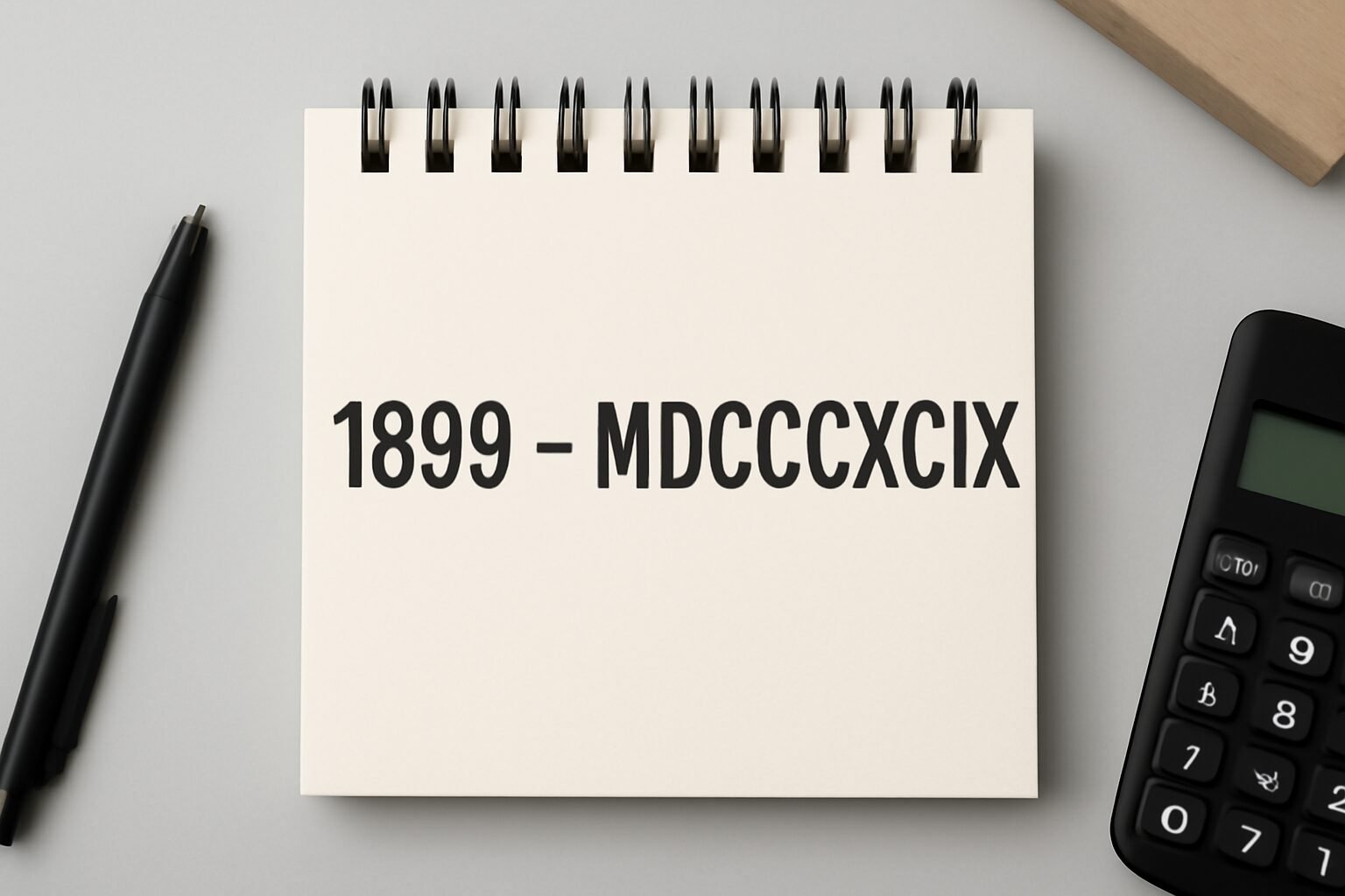 Roman Numerals: 1899