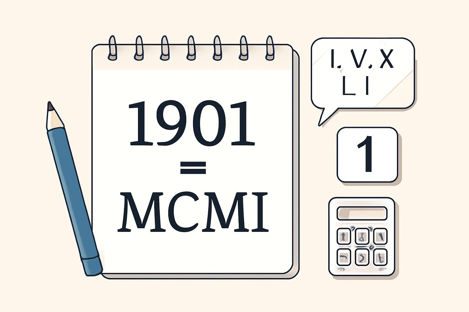 Roman Numerals: 1901