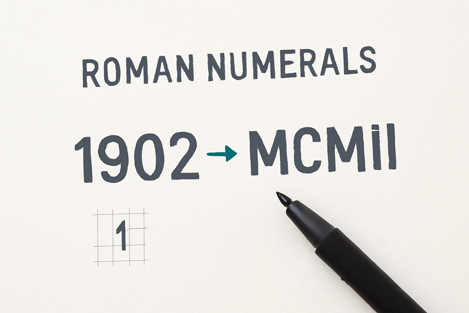 Roman Numerals: 1902