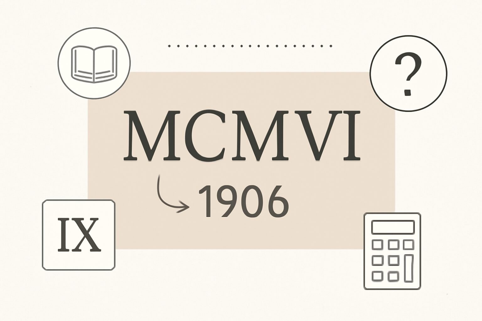 Roman Numerals: 1906