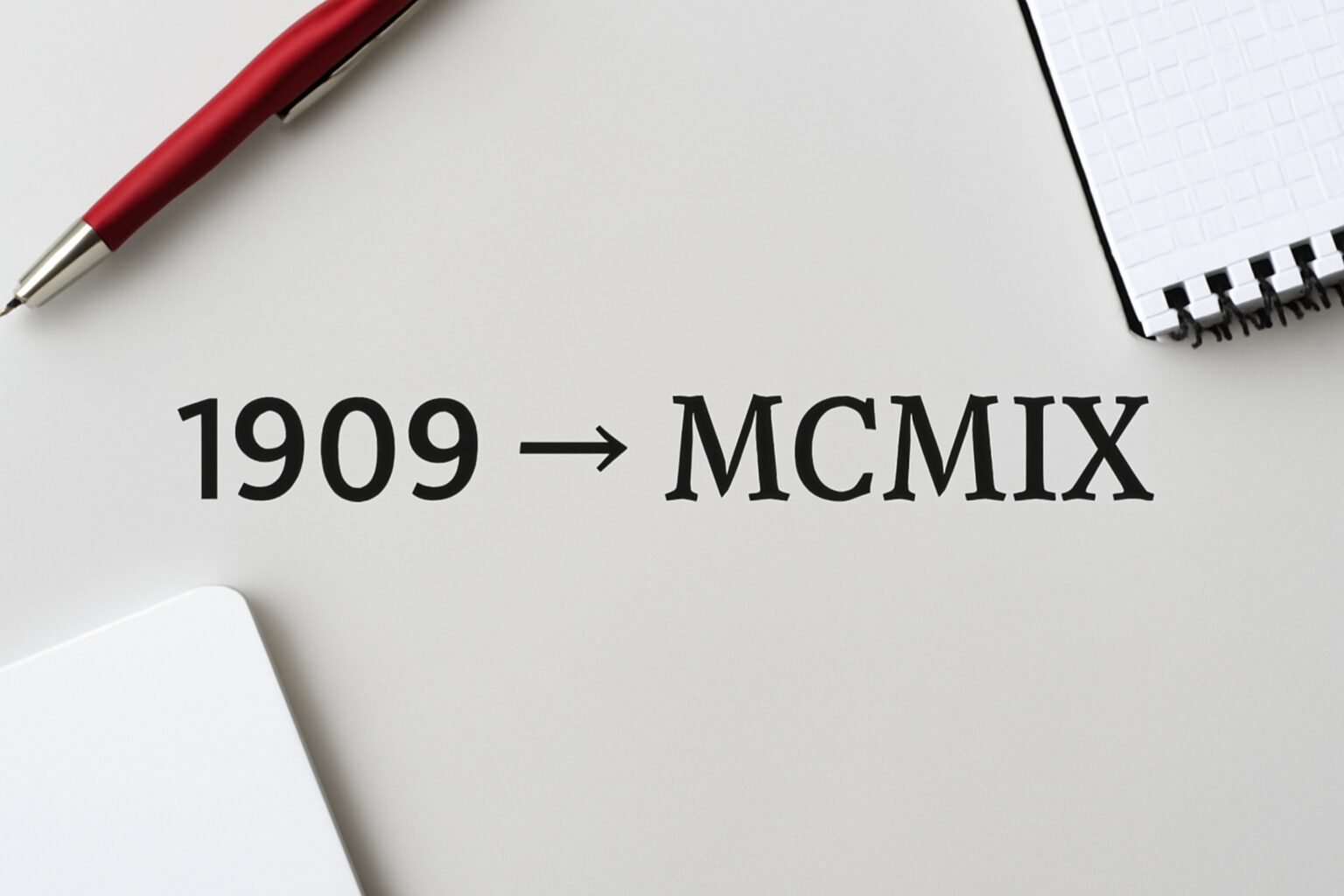 Roman Numerals: 1909