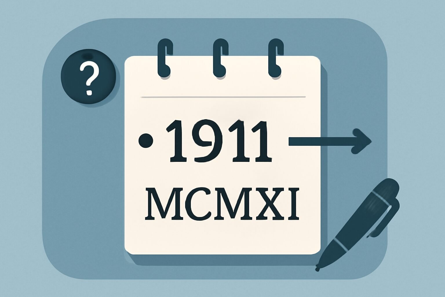 Roman Numerals: 1911