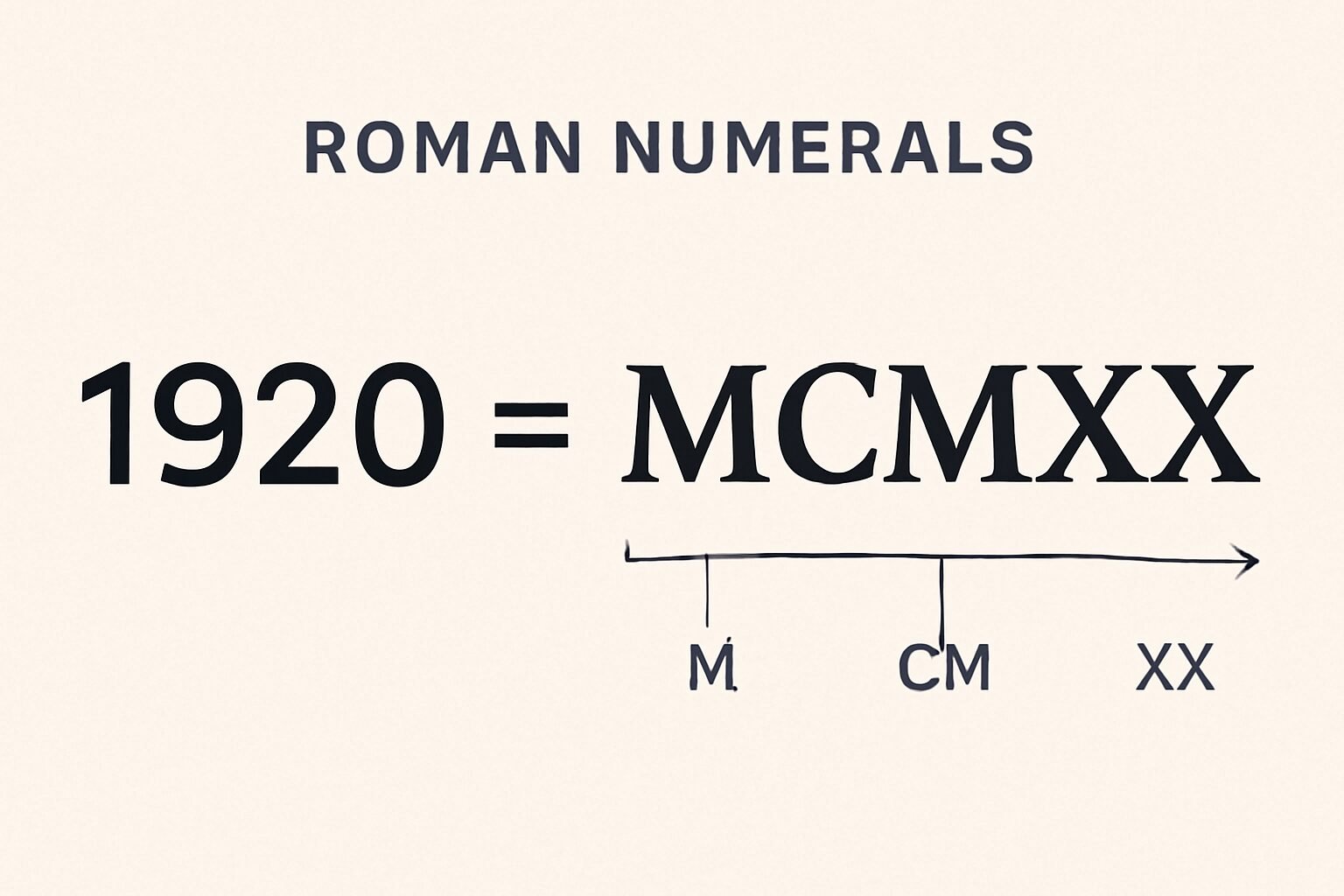 Roman Numerals: 1920