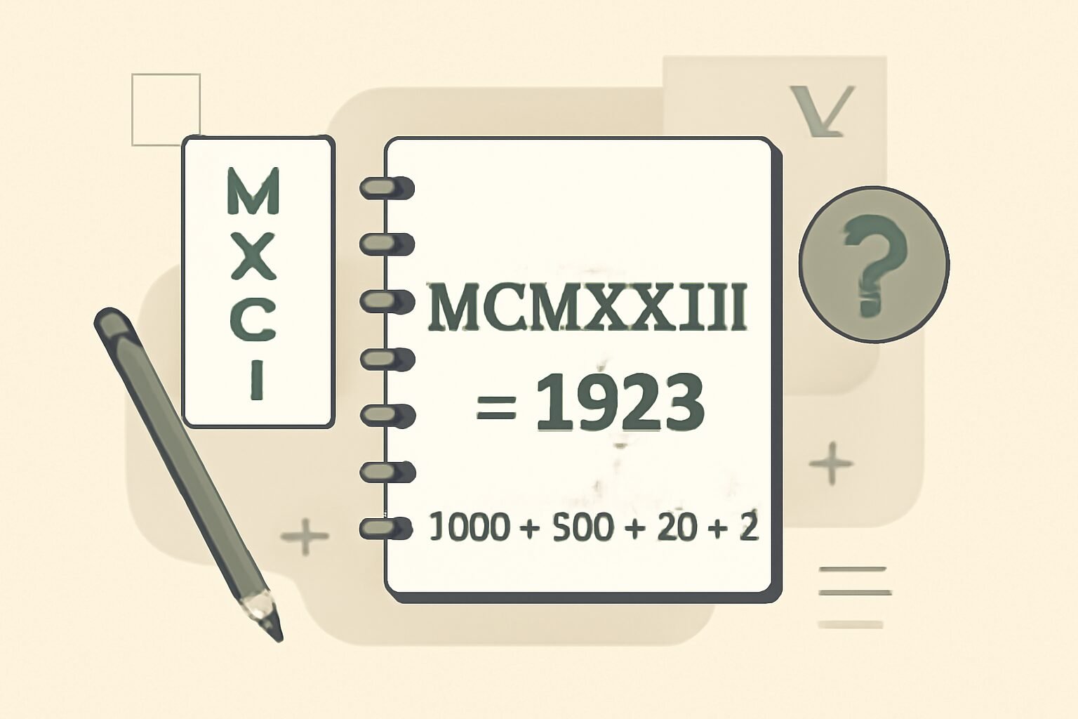 Roman Numerals: 1923