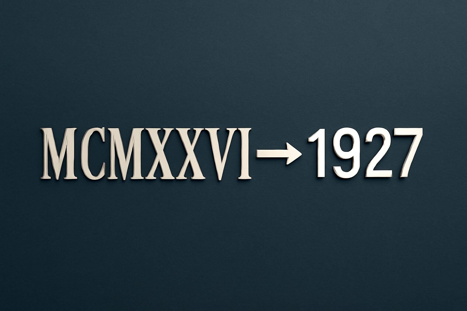 Roman Numerals: 1927