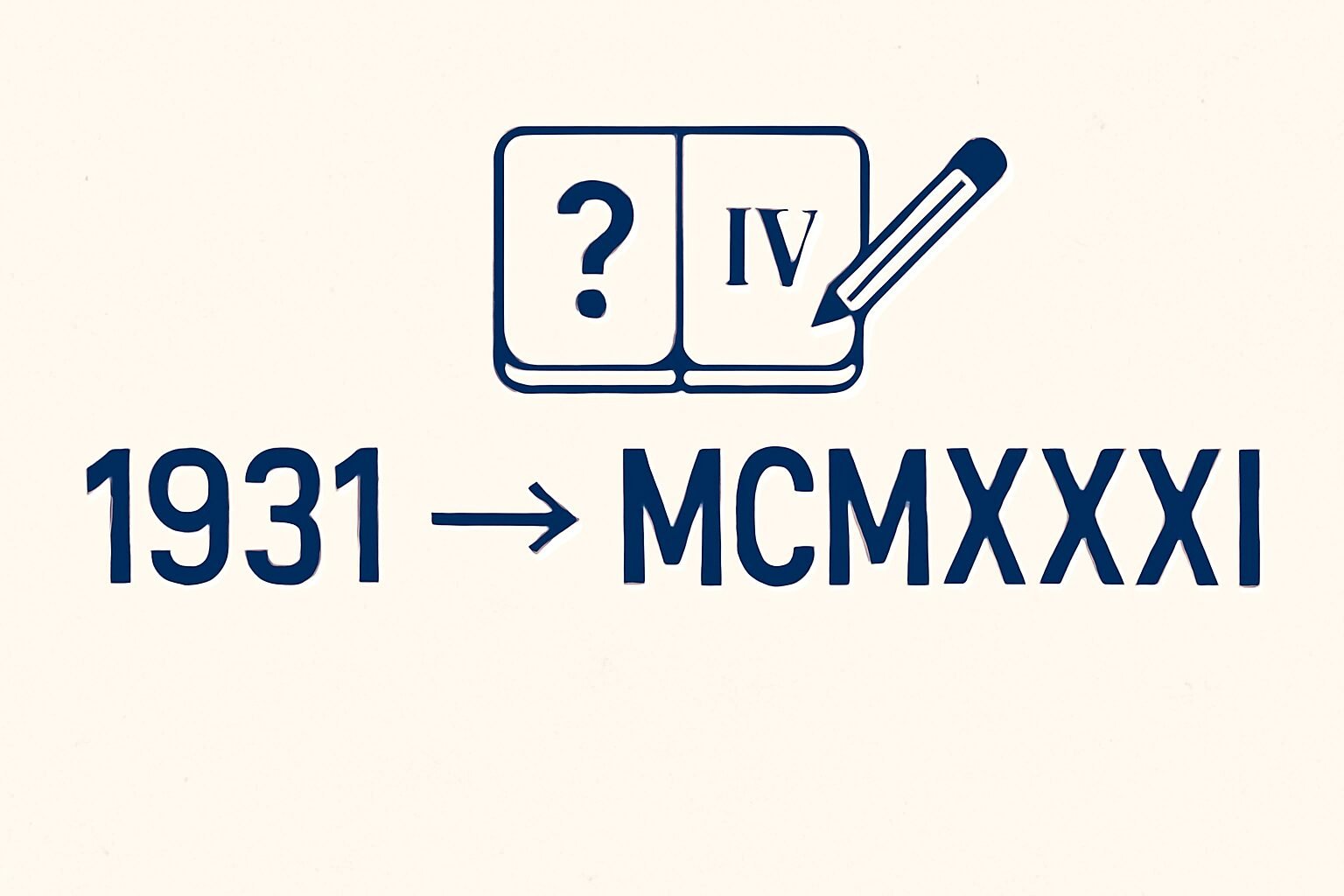 Roman Numerals: 1931