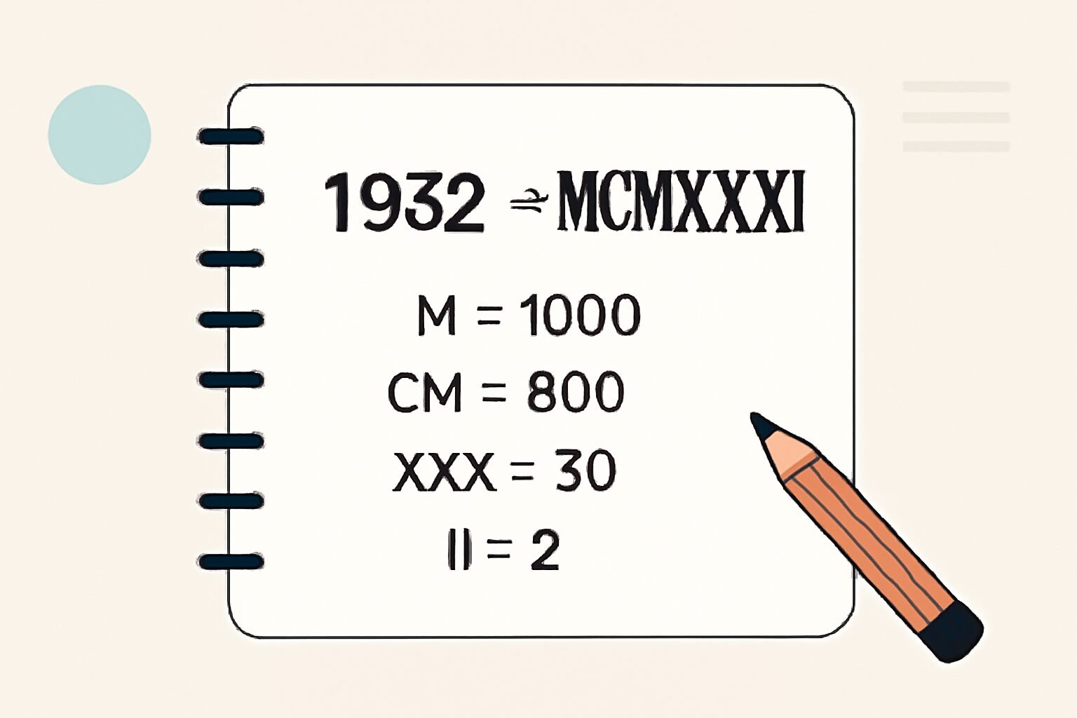 Roman Numerals: 1932