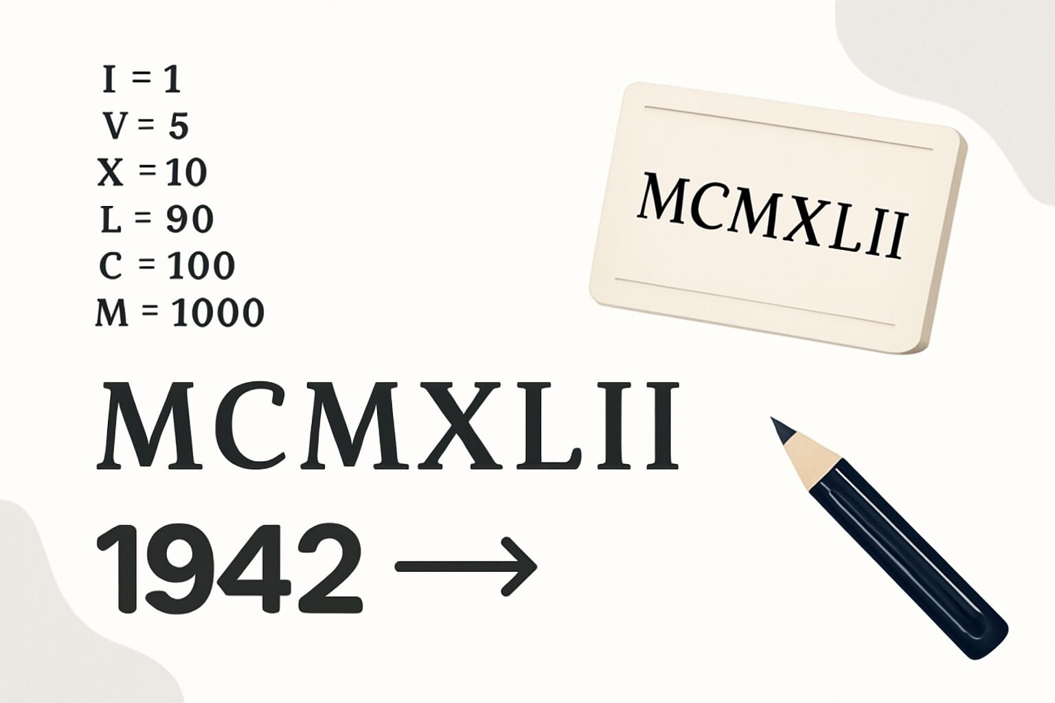 Roman Numerals: 1942