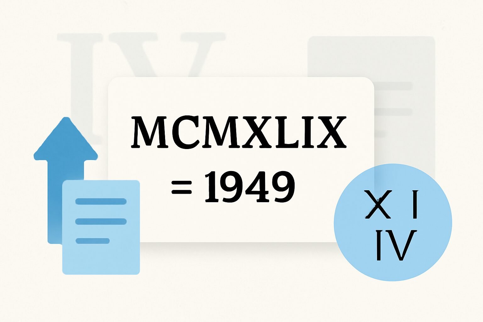 Roman Numerals: 1949