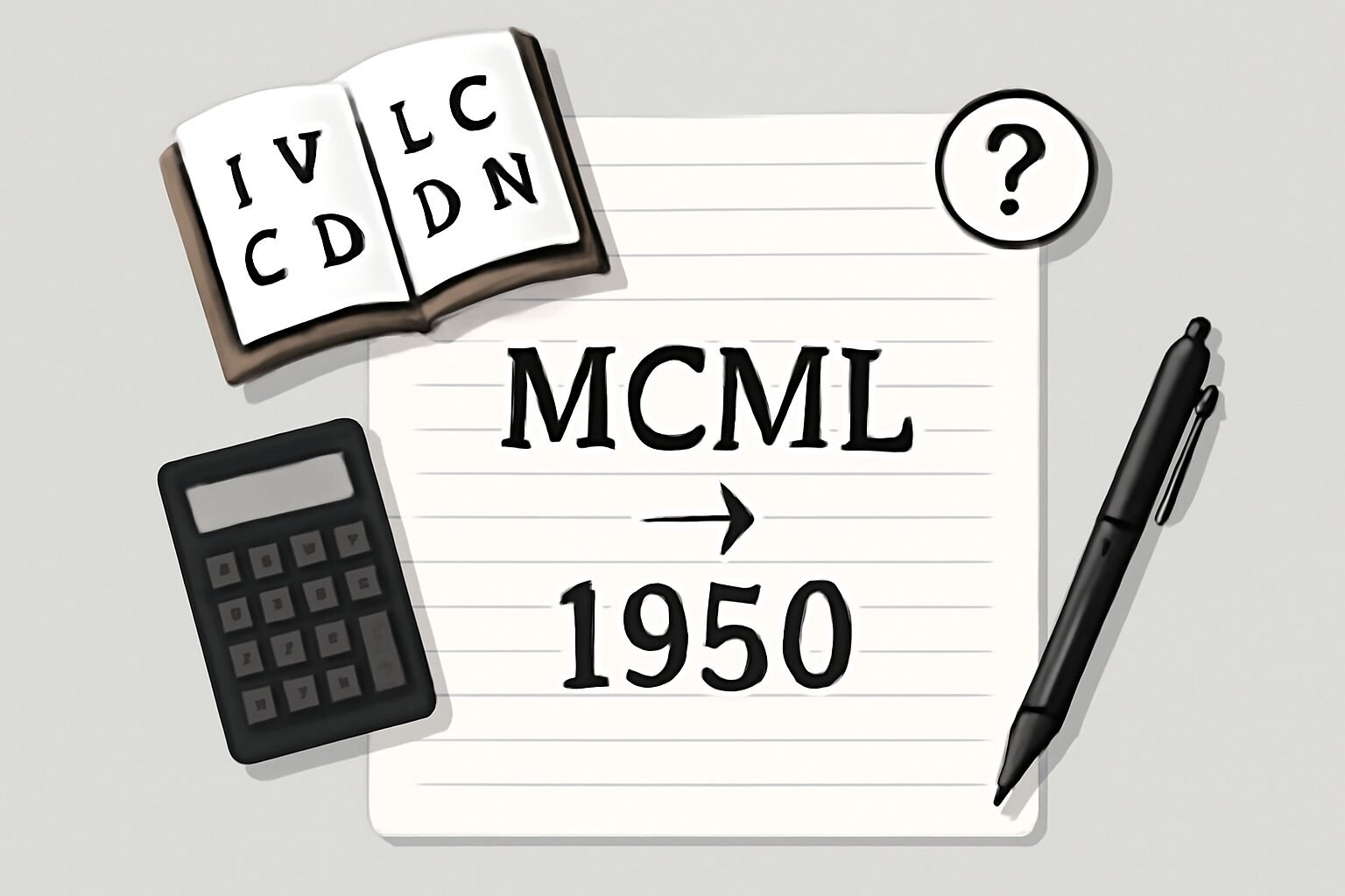 Roman Numerals: 1950