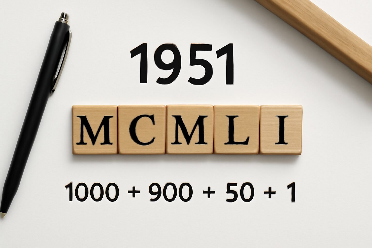 Roman Numerals: 1951