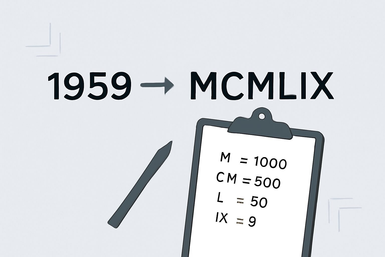 Roman Numerals: 1959