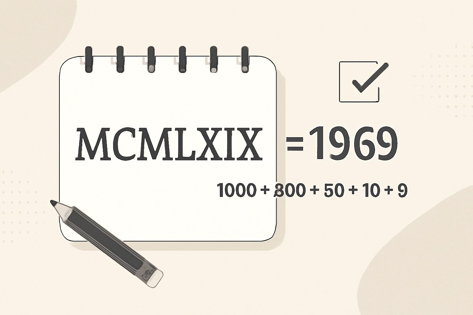 Roman Numerals: 1969