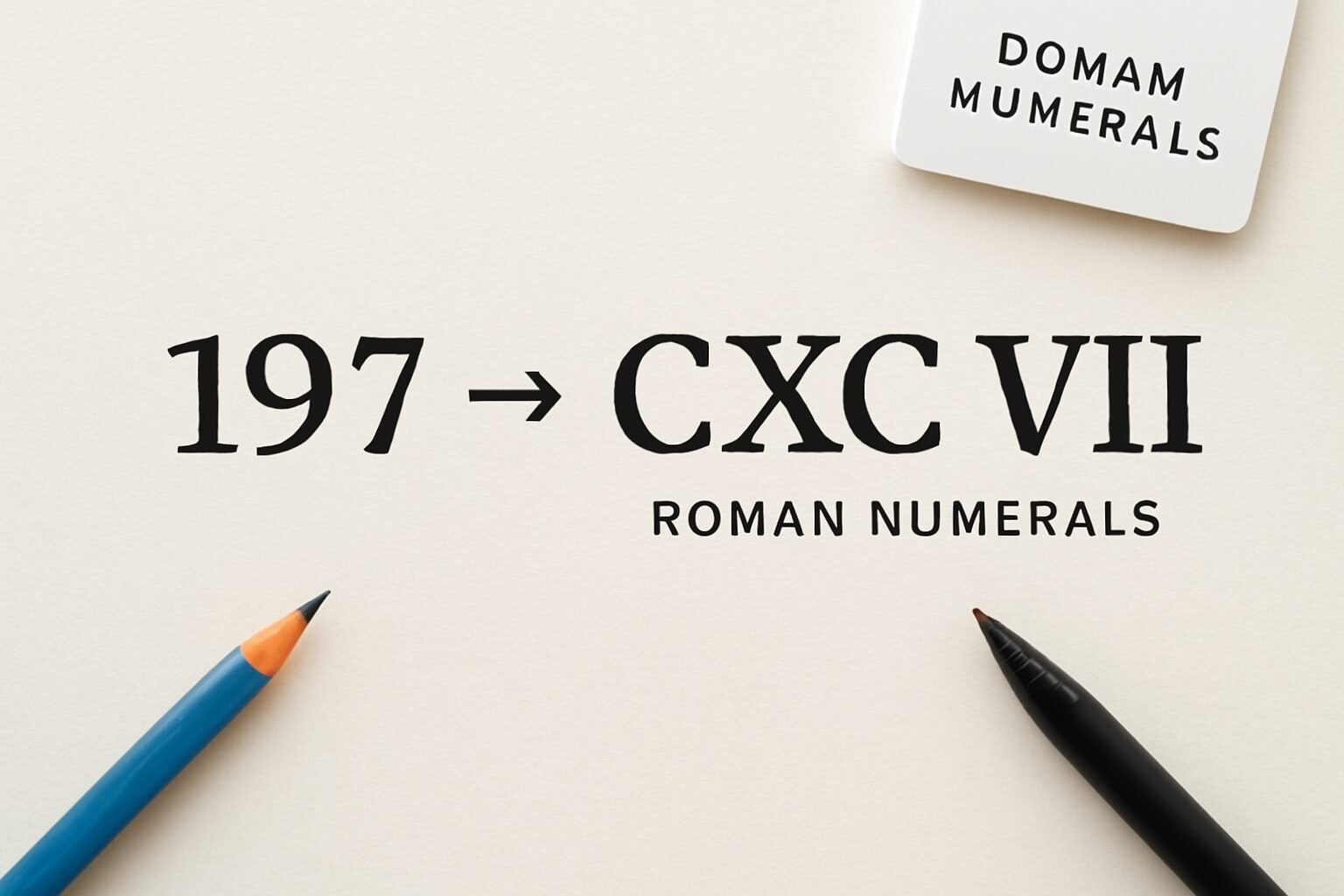 Roman Numerals: 197