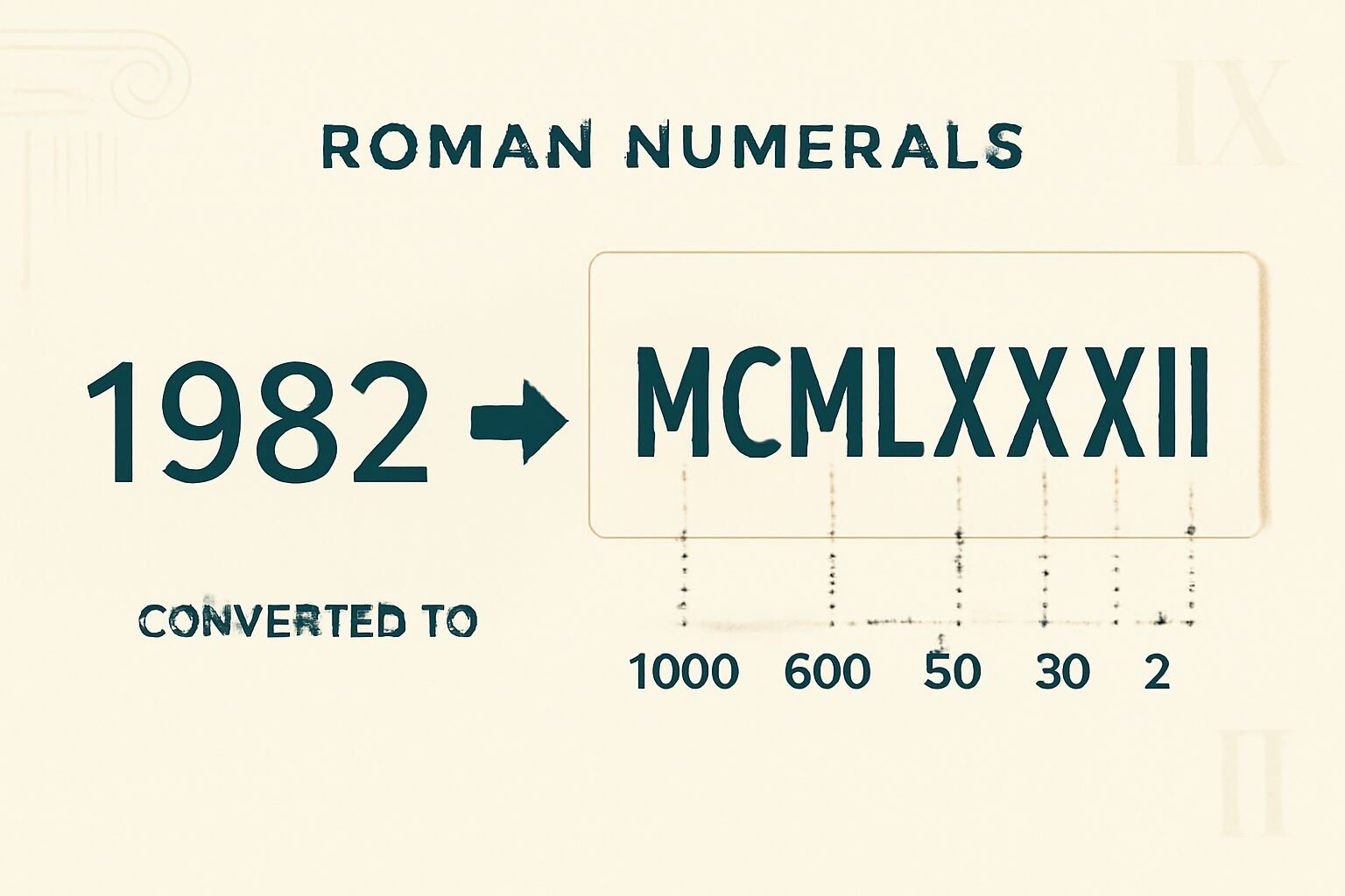 Roman Numerals: 1982