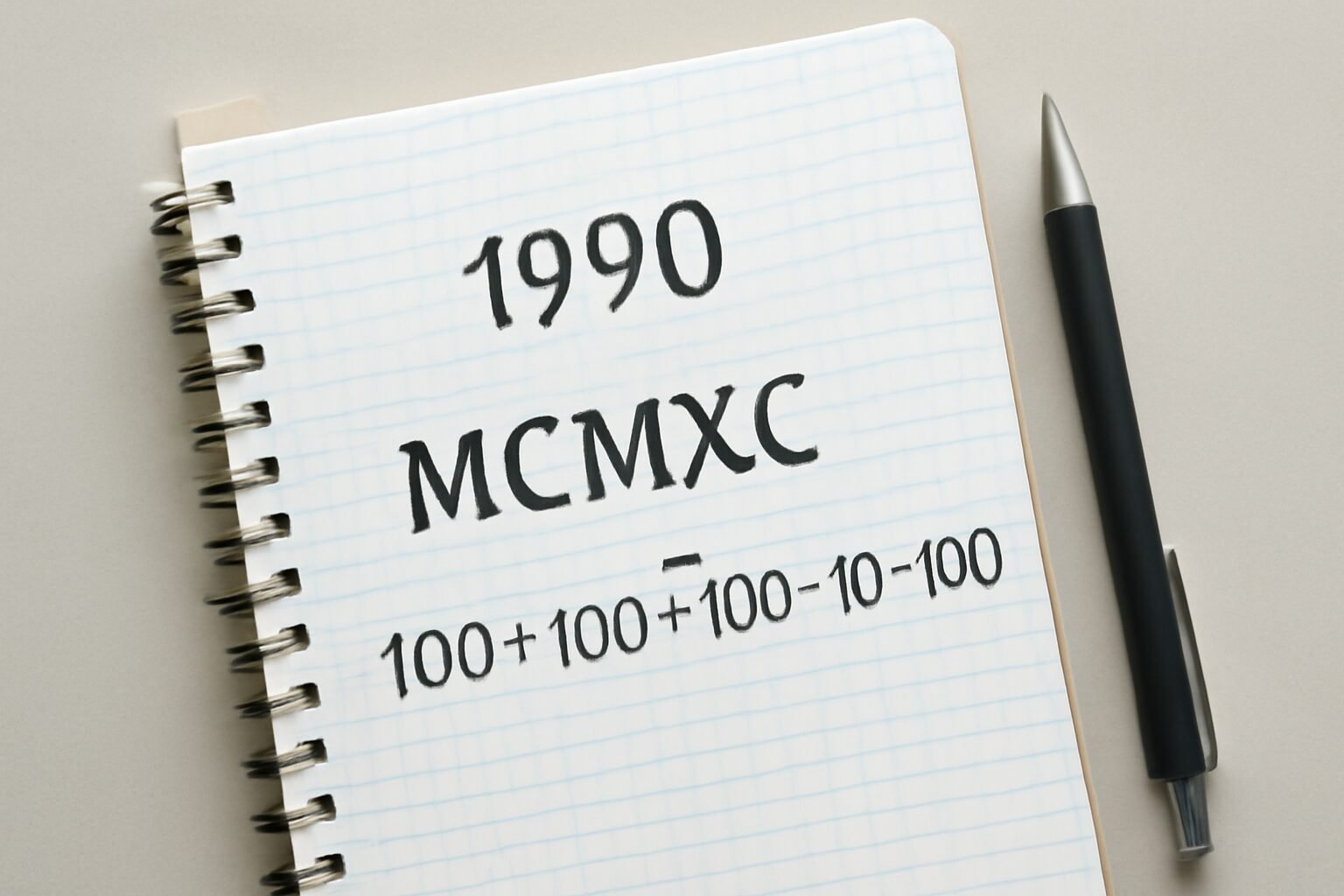 Roman Numerals: 1990