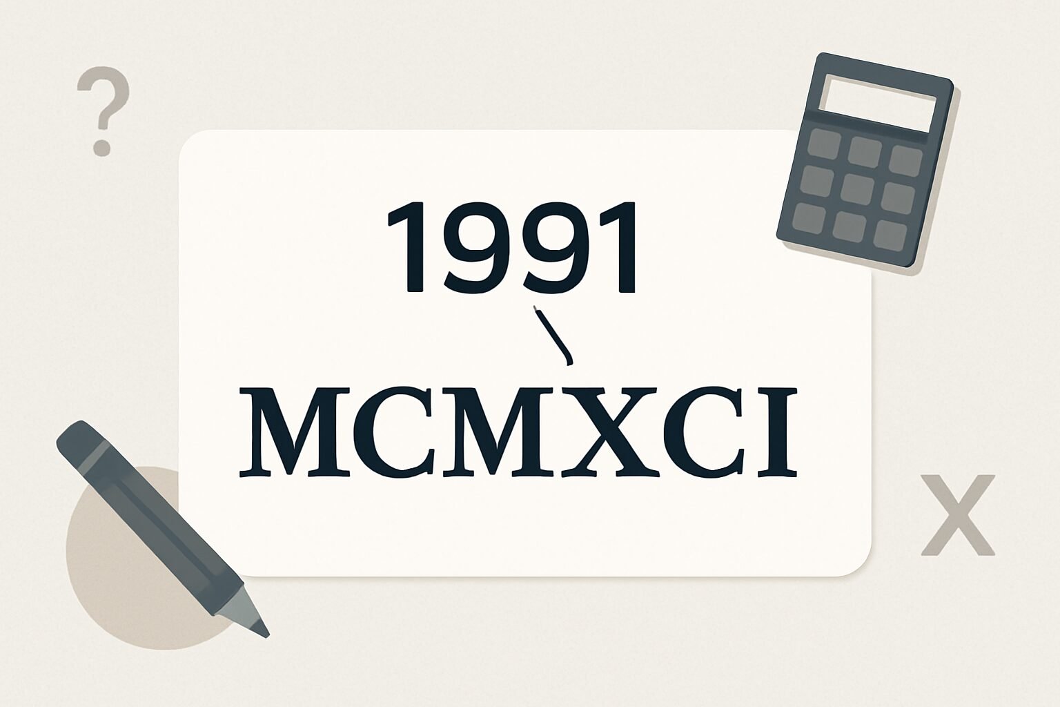 Roman Numerals: 1991