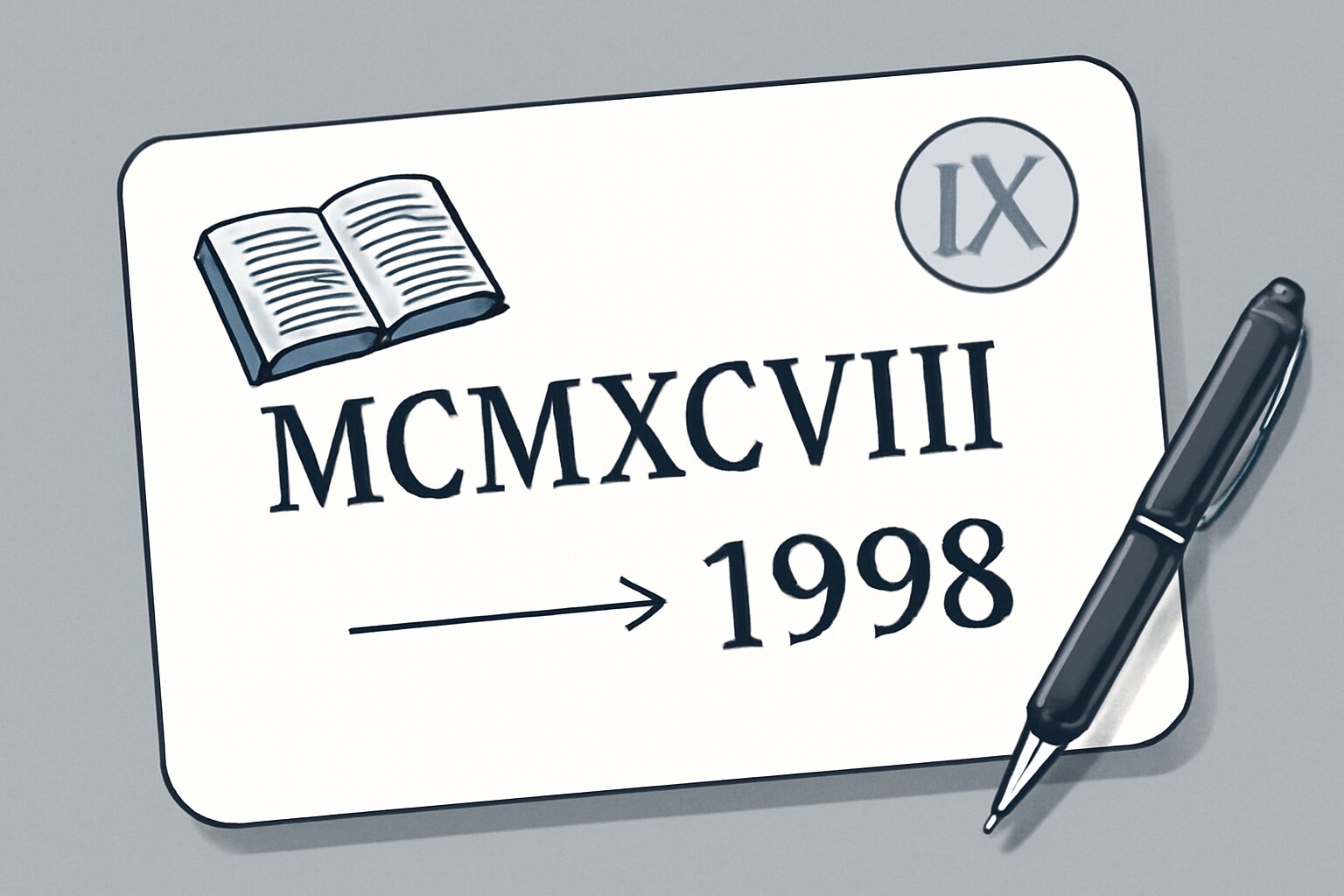 Roman Numerals: 1998