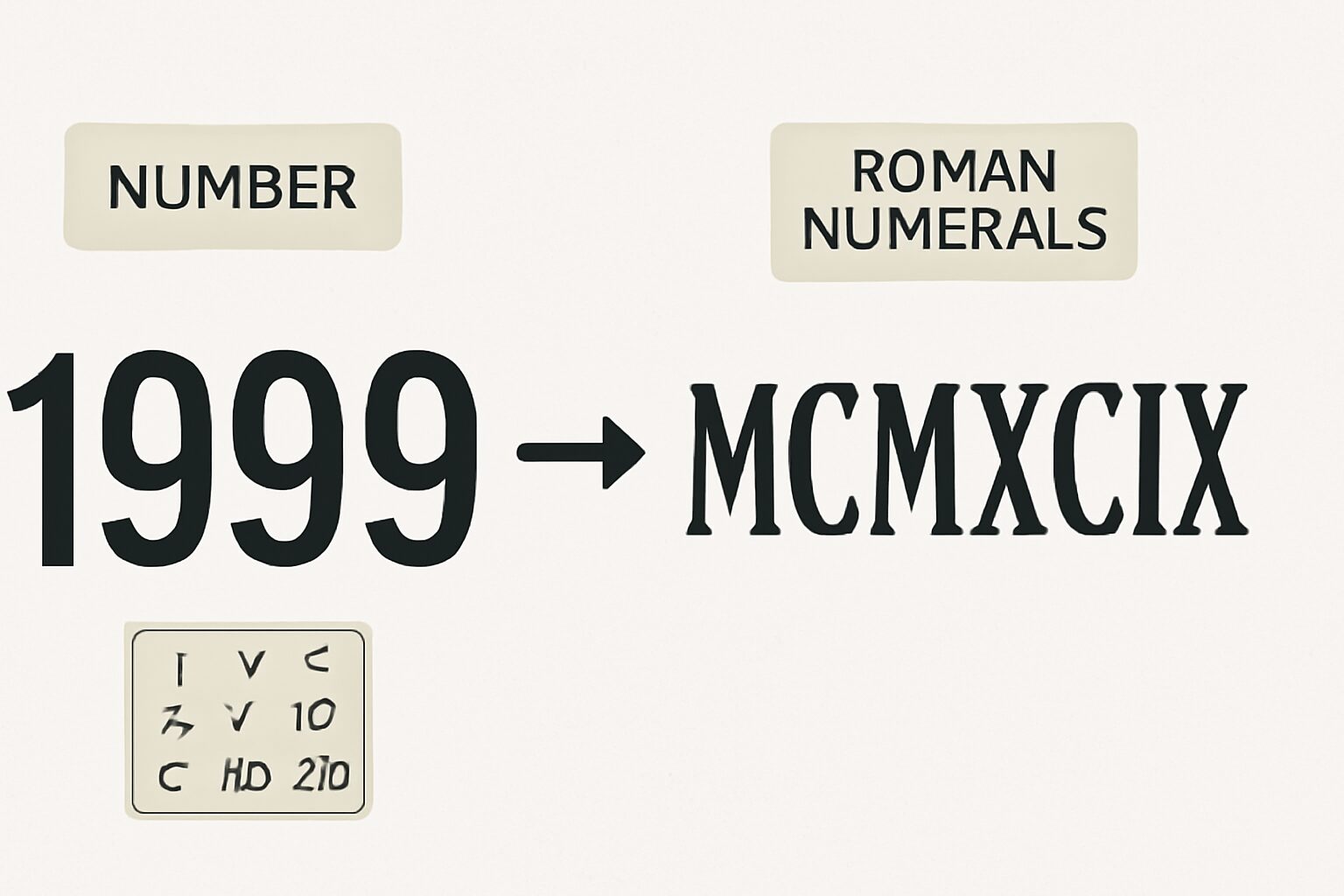Roman Numerals: 1999