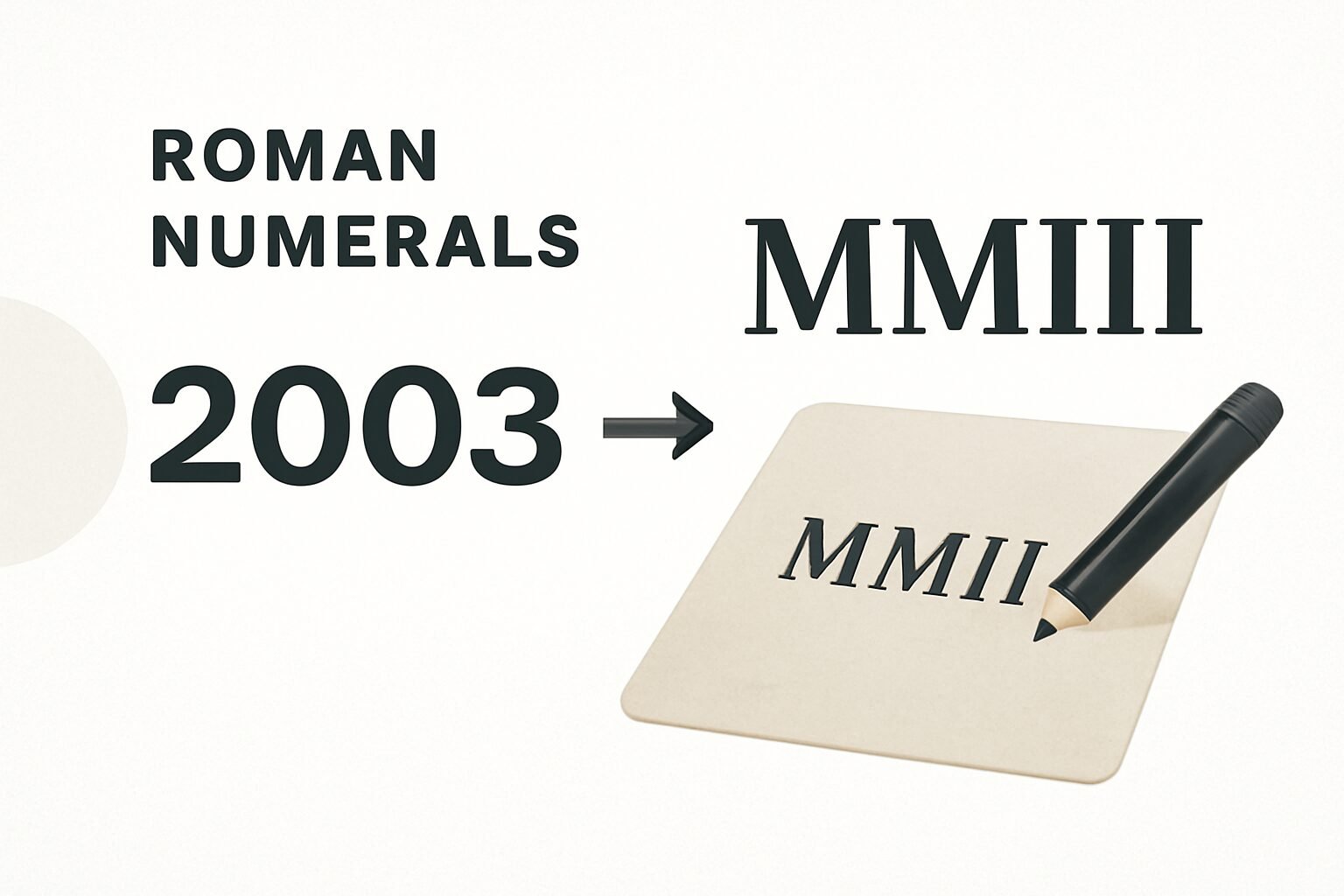 Roman Numerals: 2003
