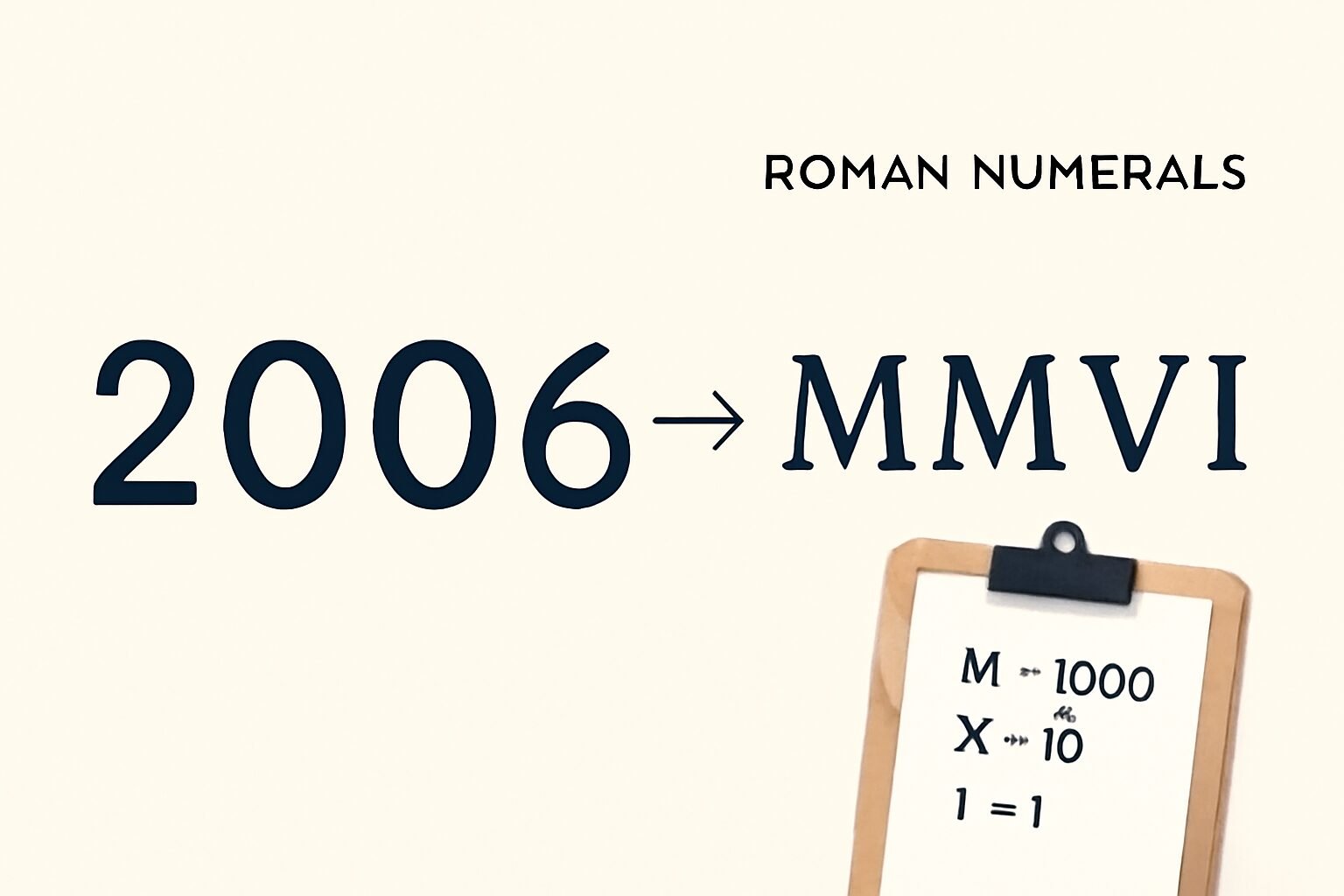 Roman Numerals: 2006