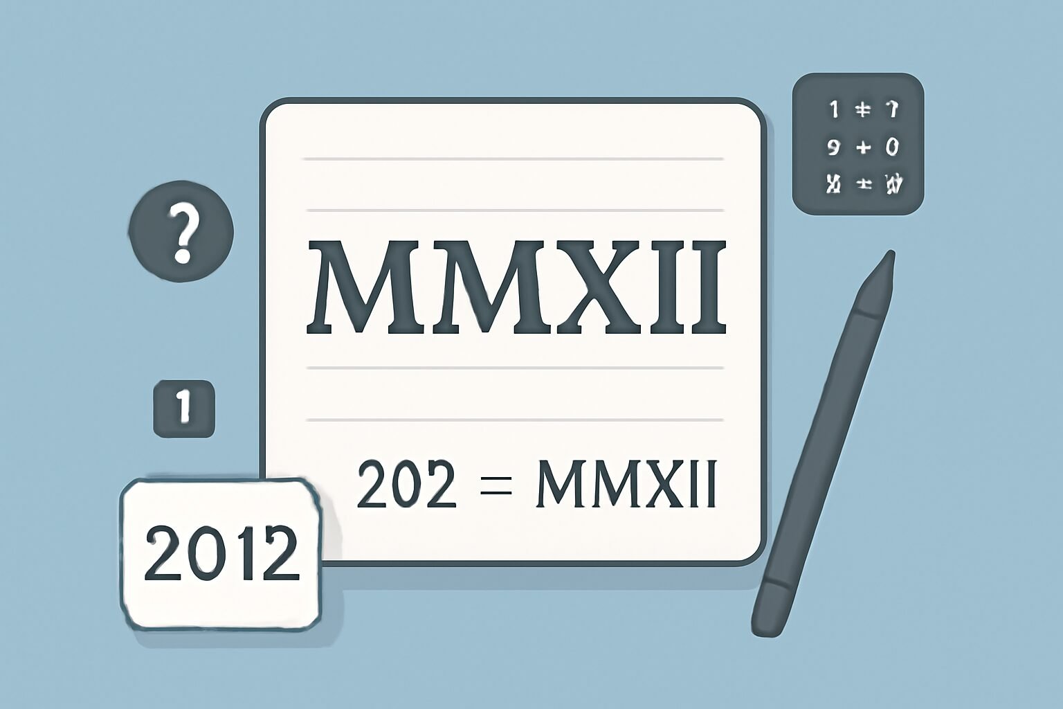 Roman Numerals: 2012