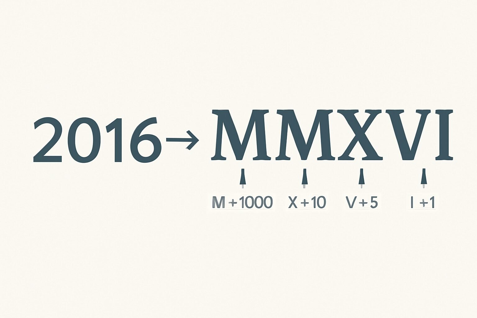 Roman Numerals: 2016