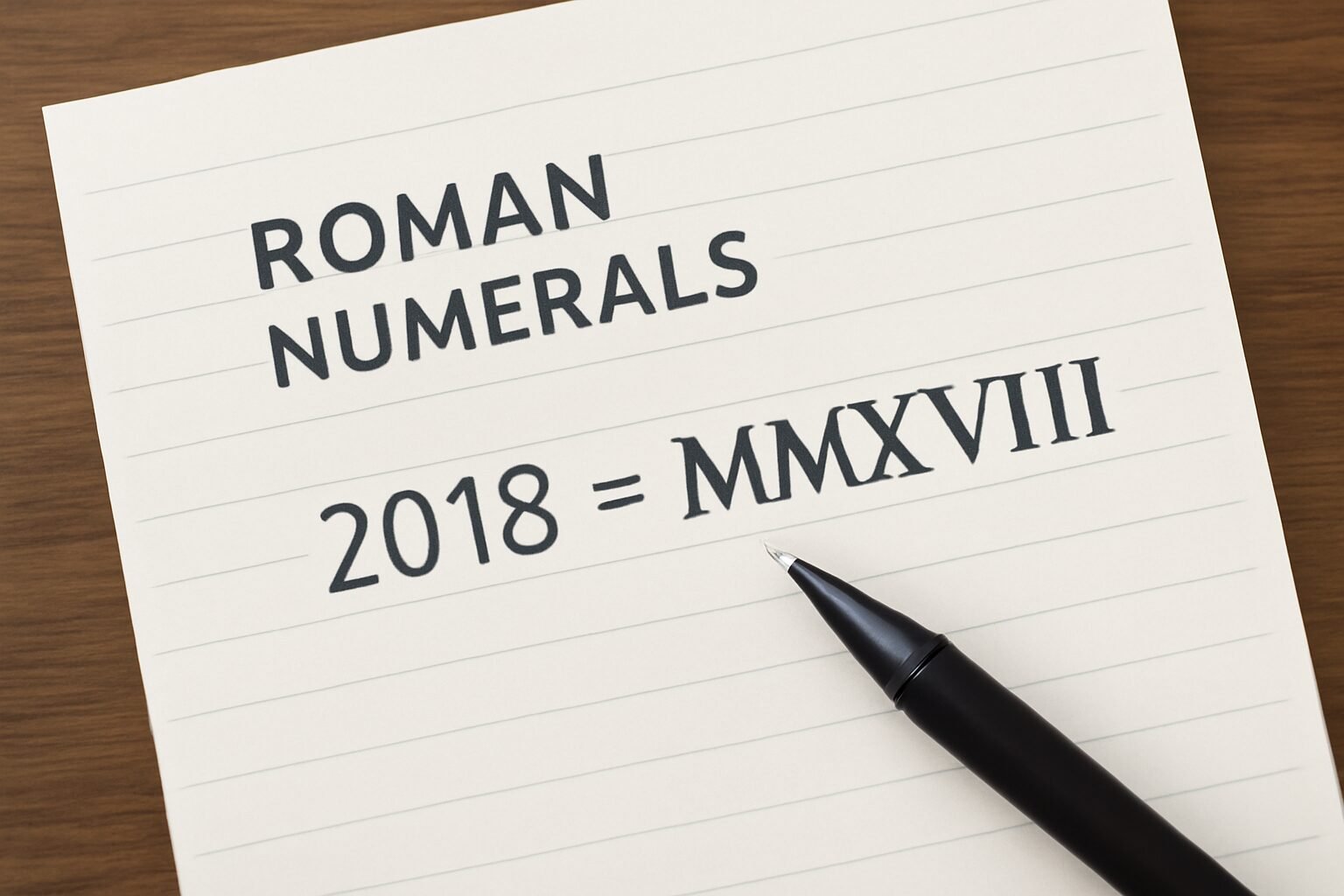 Roman Numerals: 2018