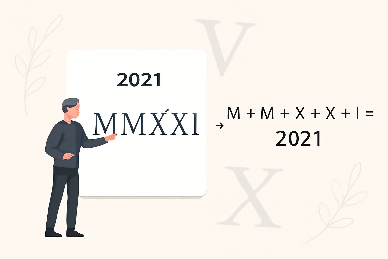 Roman Numerals: 2021