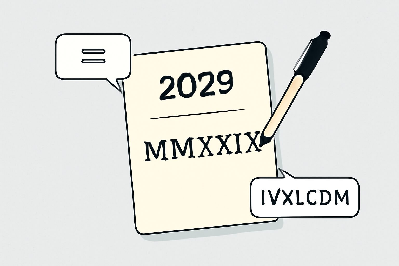 Roman Numerals: 2029