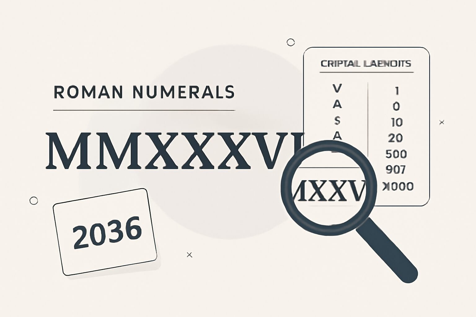 Roman Numerals: 2036