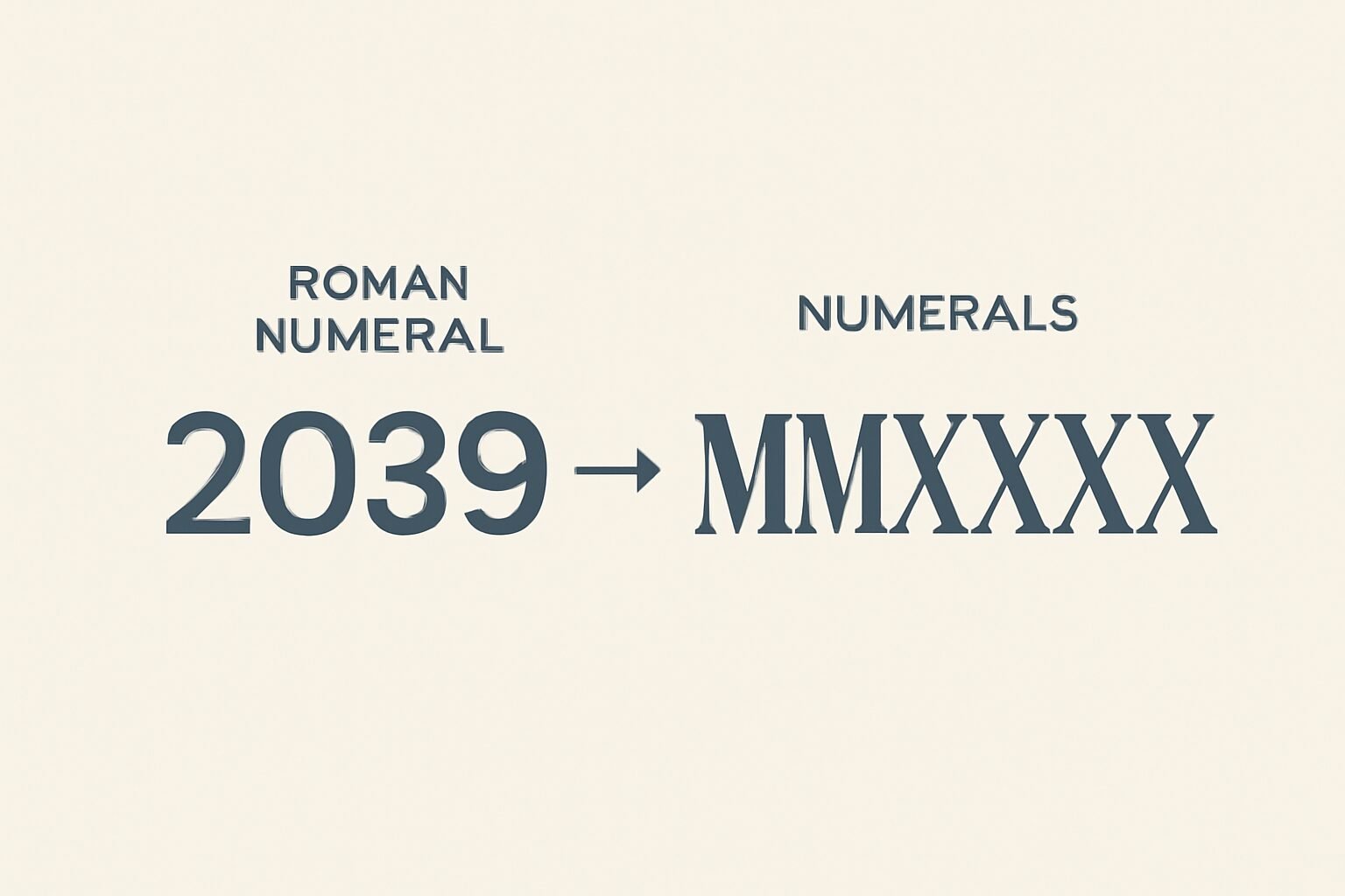 Roman Numerals: 2039