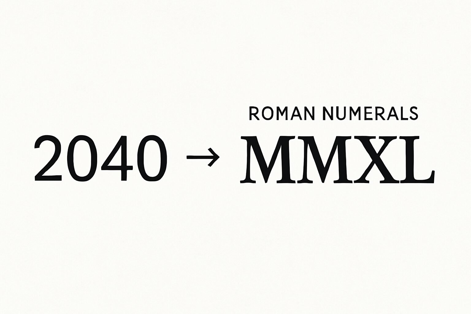 Roman Numerals: 2040