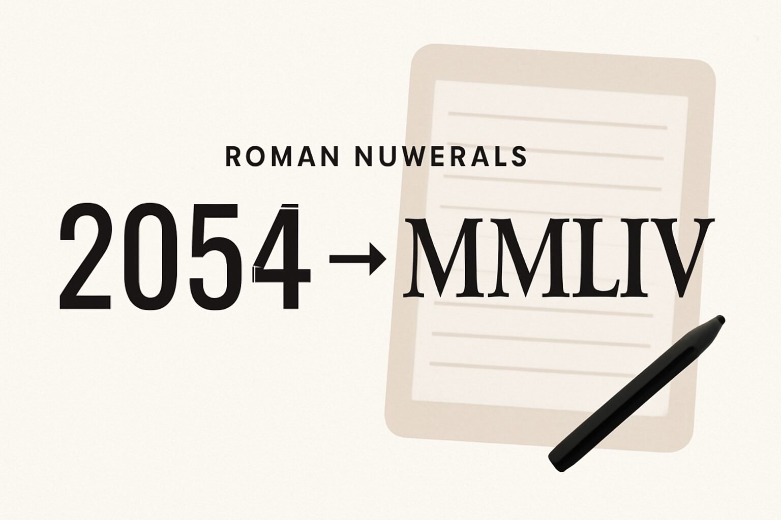 Roman Numerals: 2054