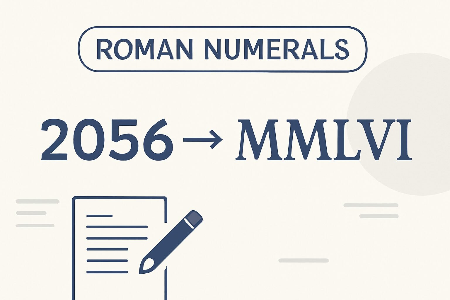 Roman Numerals: 2056