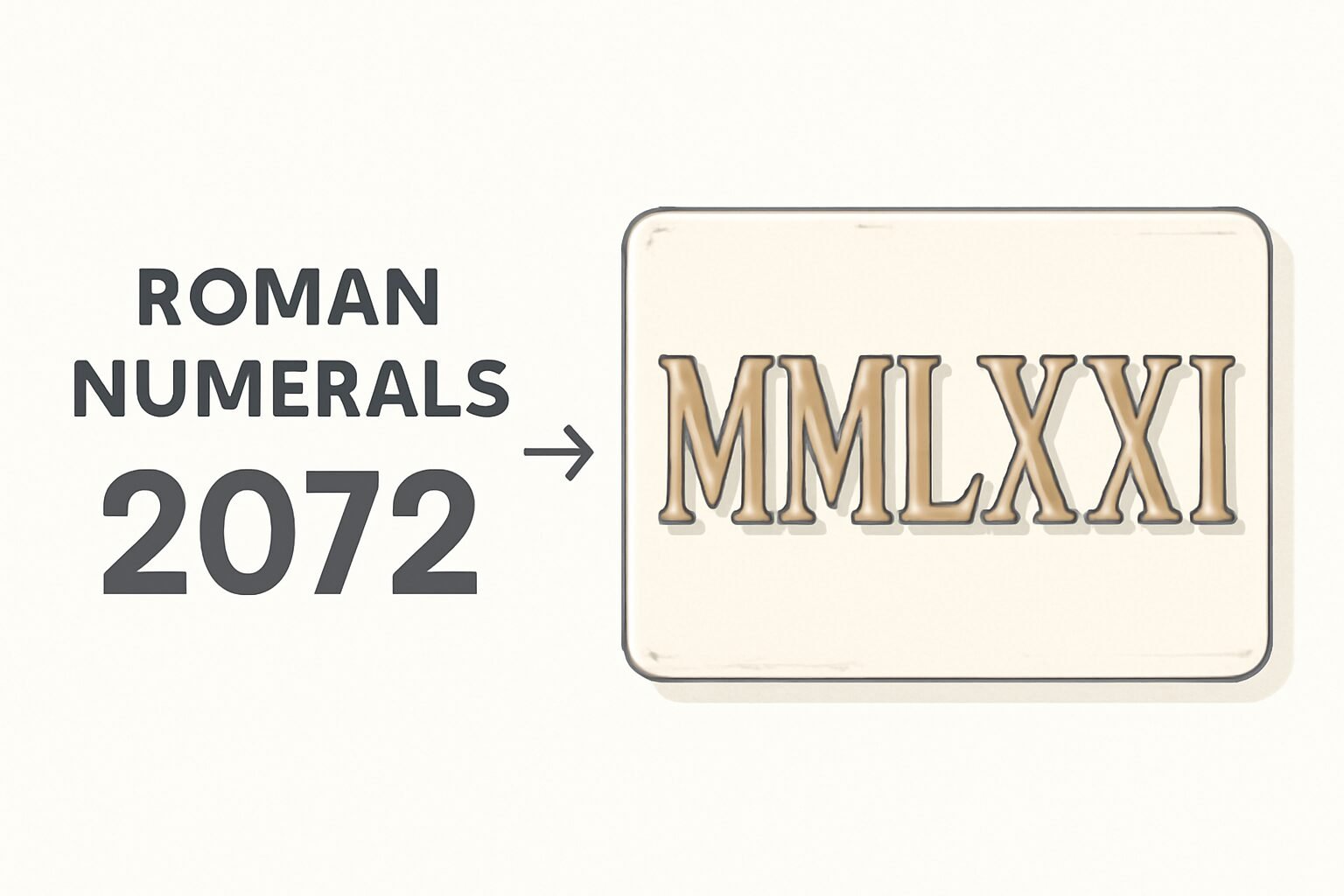 Roman Numerals: 2072