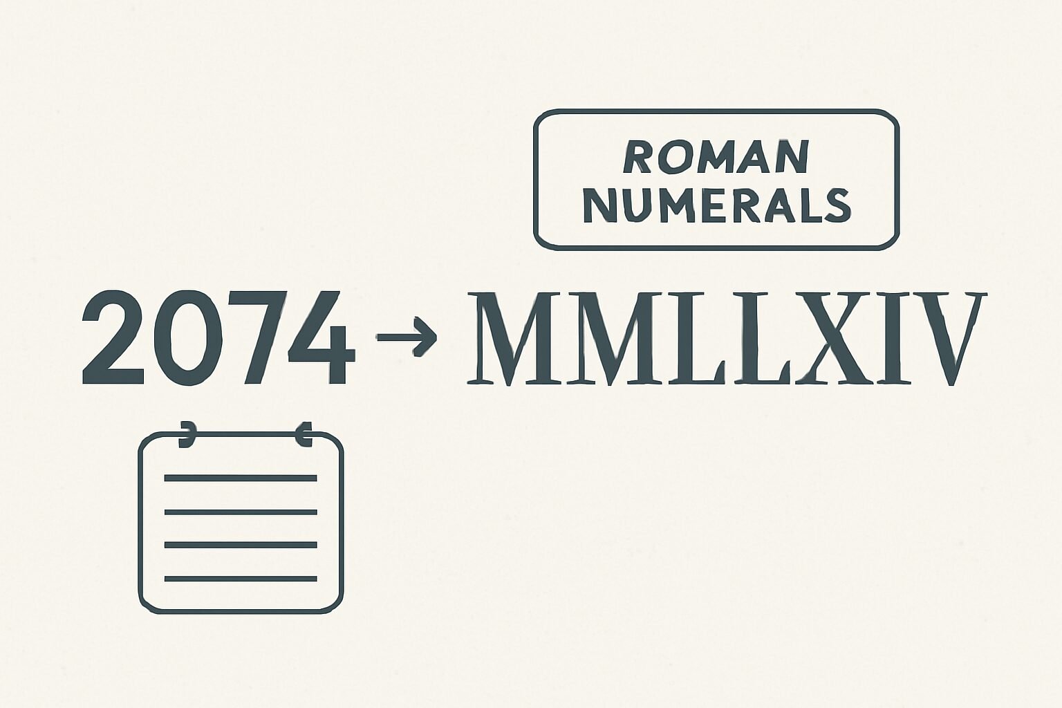 Roman Numerals: 2074