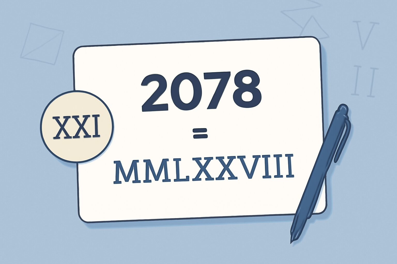Roman Numerals: 2078
