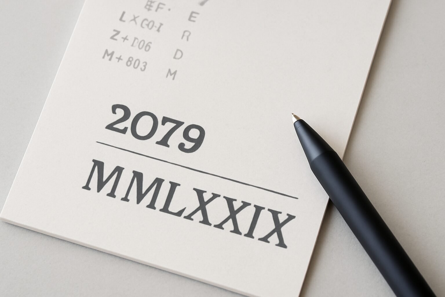 Roman Numerals: 2079