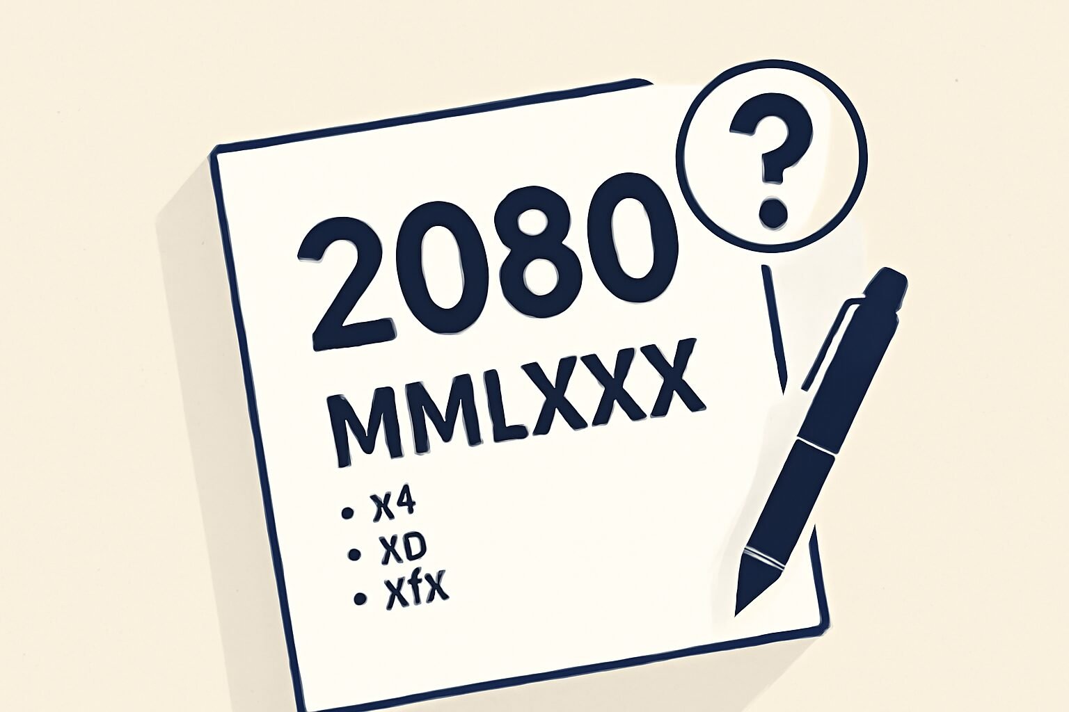Roman Numerals: 2080
