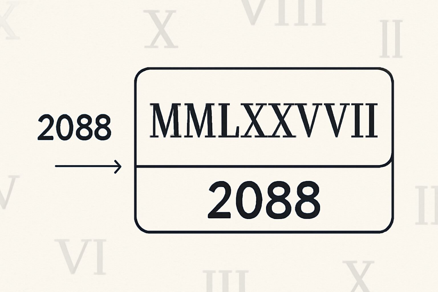 Roman Numerals: 2088
