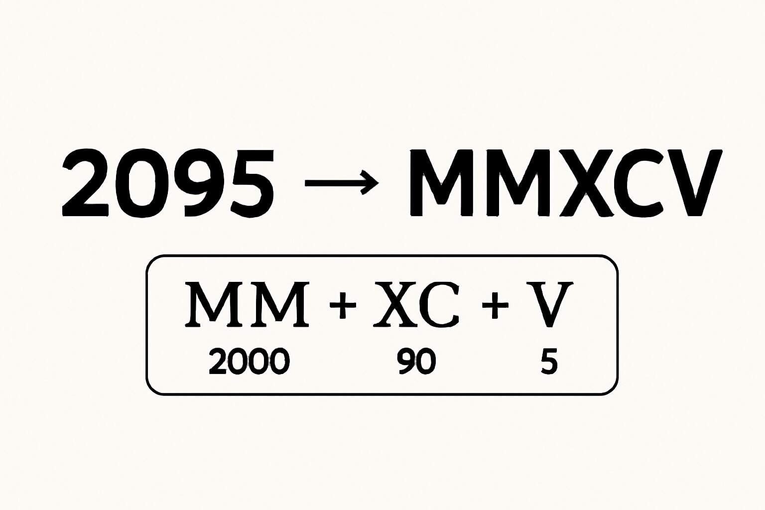 Roman Numerals: 2095