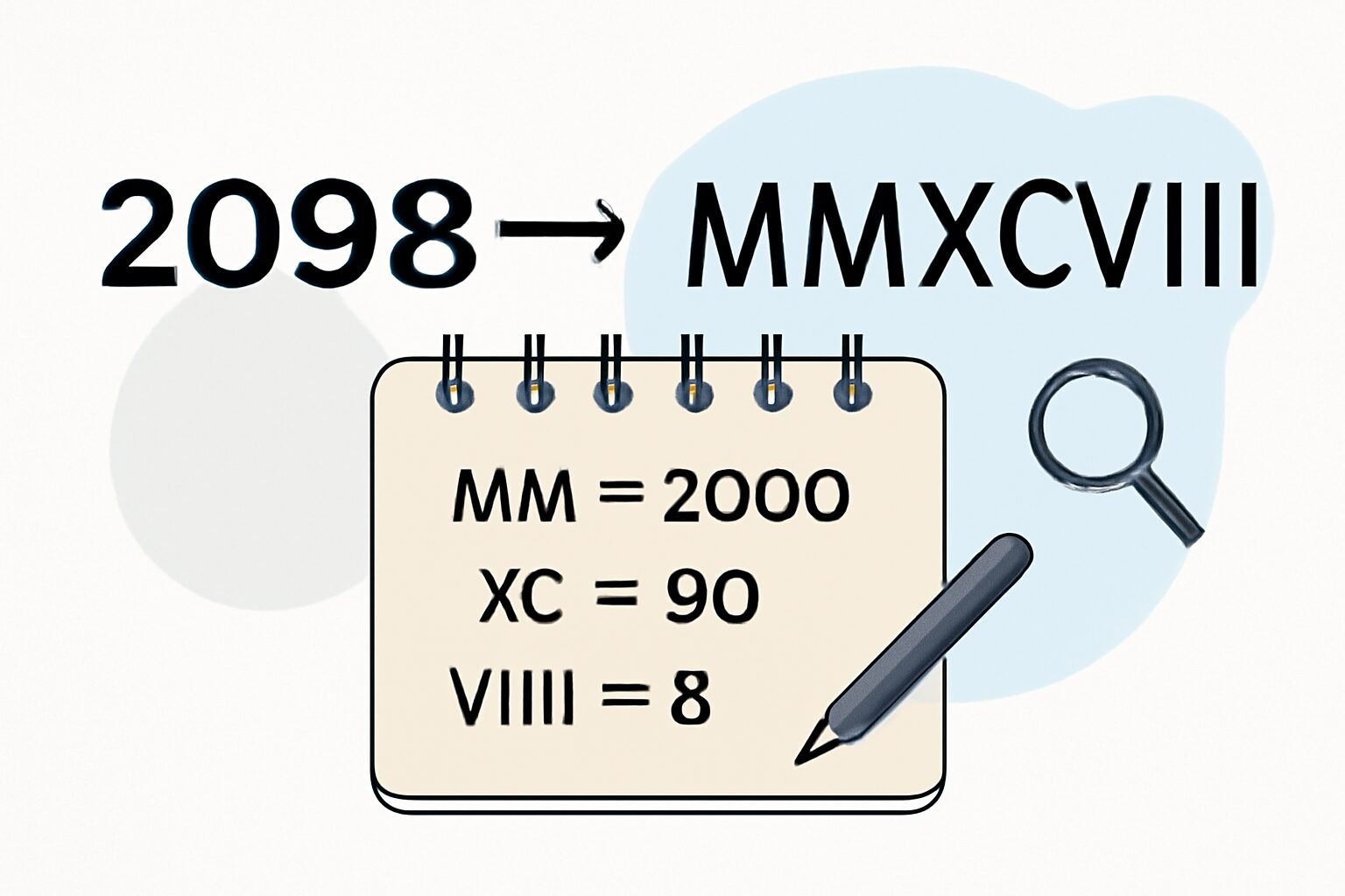 Roman Numerals: 2098
