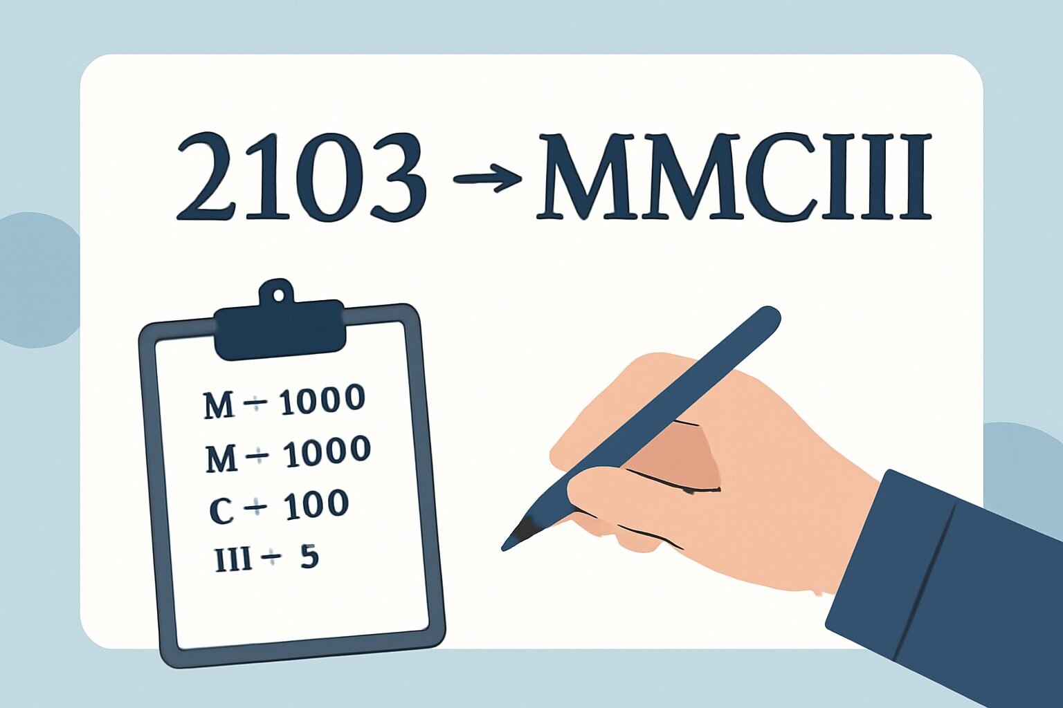 Roman Numerals: 2103